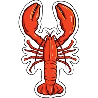 1/4" thick acrylic magnet with lobster stock shape and full color... from ASI...