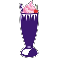 1/4" thick acrylic magnet with milkshake stock shape and full color... from...