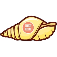 1/4" thick acrylic magnet with seashell stock shape and full color... from...