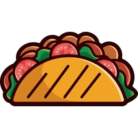 1/4" thick acrylic magnet with taco stock shape and full color... from ASI...