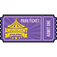 Ticket shaped acrylic magnets with 1/4" thickness and full color...