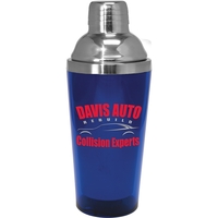 Double-wall stainless steel 16-ounce Martini shaker in assorted colors with...