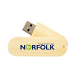 Hinsdale Eco-Friendly Bamboo Swivel USB