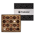 Gourmet ChocolateTruffles Gift Box Silver Band - 20 pc