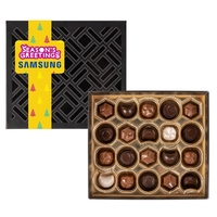 Gourmet Chocolate Truffles Gift Box w/ Square Band - 20 pc... from ASI 44900...