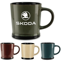 Ceramic 5-ounce mug with glaze finish, black interior and bottom band... from...