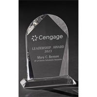 9.5" x 7" x 2.75" optical crystal award with beveled design... from ASI 71920...
