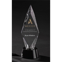 11.25" x 4" x 4" optical crystal Eiffel award with deep... from ASI 71920...