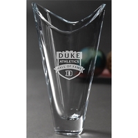 12.75" x 7.25" x 4" lead free crystalline vase with wide... from ASI 71920...