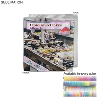 12" x 12" microfiber branding towel with full-bleed, sublimation printing...