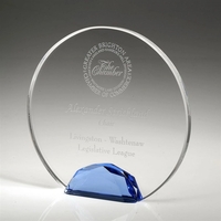 6 1/2" Jeweled Halo Crystal Award