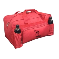 Duffel bag with zippered front pocket and two side zippered pockets.... from...