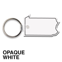 Key tag - Pennsylvania - spot color. Flexible; 17 colors; screen... from ASI...
