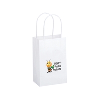 White Kraft shopper bag with twisted paper handles, 5 1/2" x... from ASI...
