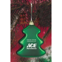 Green satin tree ornament. Actual size: 4" H x 3... from ASI 35500 American...
