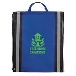 Non-woven Backpack With Reflective Safety Stripes - Screen