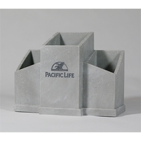 Three hole desk caddy, 5.75" L x 2.75" W x 4.375"... from ASI 89860...