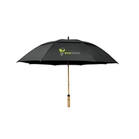 RPET golf umbrella with a 62" arc and a bamboo shaft... from ASI 76730...