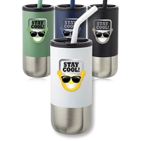 20 oz. stainless steel and plastic Day Off travel mug with... from ASI 39552...