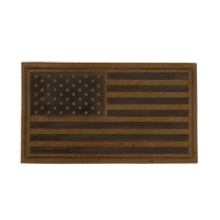 3.5" x 2" genuine leather embossed USA flag patch.... from ASI 52263 EMT