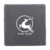 4" x 4" square slate beverage coasters with EVA non-slip bottom.... from ASI...
