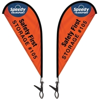 Double Sided Mini Teardrop Banner with Clip