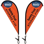 Double Sided Mini Teardrop Banner with Clip