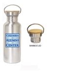16 Oz. Stainless bottle with bamboo or steel lid