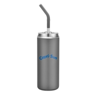 Aqueduct-II 20 Oz. Travel Tumbler Bottle with Metal Straw