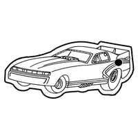 Key Tag - Soft Vinyl - Spot Color. Race car shaped.... from ASI 80210 Quikey...