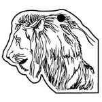 Key Tag - Soft Vinyl - Spot Color - Lion Head