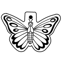 Key Tag - Soft Vinyl - Spot Color. Butterfly shaped.... from ASI 80210 Quikey...