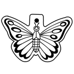 Key Tag - Soft Vinyl - Spot Color - Butterfly