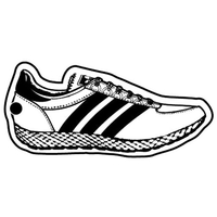 Key Tag - Soft Vinyl - Spot Color. Running shoe shaped.... from ASI 80210...