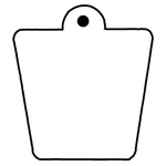 Key Tag - Soft Vinyl - Spot Color - Trapezoid with Tab