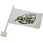 16" x 10.5" White Sublimatable Car Flag with Pole