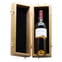 Wooden wine bottle gift box measures 5" x 15" and is... from ASI 92531 Unique...