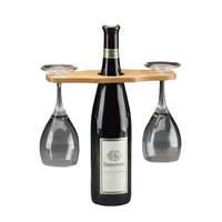 9.75" x 2" x 0.5" wooden wine display topper holds two... from ASI 92531...