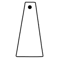 Key Tag - Soft Vinyl - Spot Color. Trapezoid shaped.... from ASI 80210 Quikey...