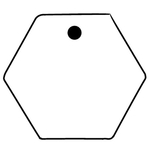 Key Tag - Soft Vinyl - Spot Color - Hexagon