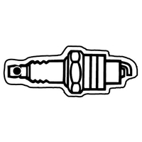 Key Tag - Soft Vinyl - Spot Color. Spark plug shaped.... from ASI 80210...