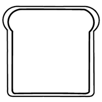 Magnets - Stock Shape Collection - Full Color. Slice of bread... from ASI...