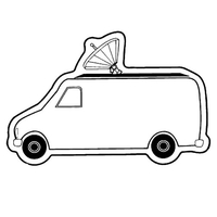 Magnets - Stock Shape - Full Color - Satellite News Van