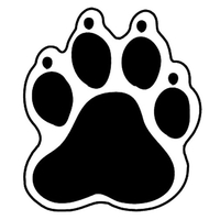Magnets - Stock Shape Collection - Full Color. Paw print shaped.... from ASI...