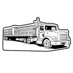 Magnets - Stock Shape - Full Color - Glass Bottle Truck