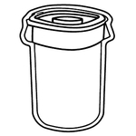 Magnets - Stock Shape Collection - Full Color - Trash Barrel