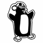 Key Tags - Soft Vinyl - Stock Shape Collection - Penguin