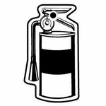 Key Tags - Soft Vinyl - Stock Shape - Fire Extinguisher