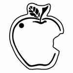 Key Tags - Soft Vinyl - Stock Shape - Apple with Bite