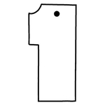 Key Tags - Soft Vinyl - Stock Shape Collection - Number 1